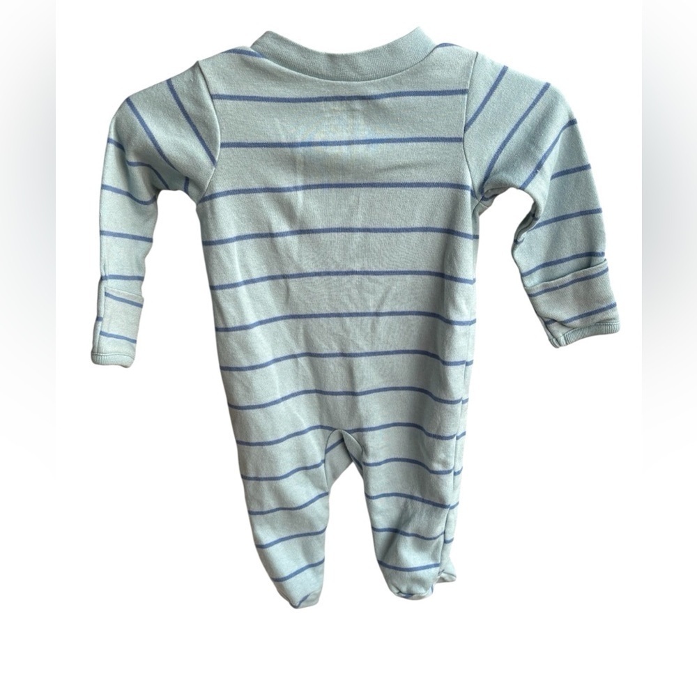 Carter's Blue Striped Little Brother Footie newborn - Picture 2 of 5